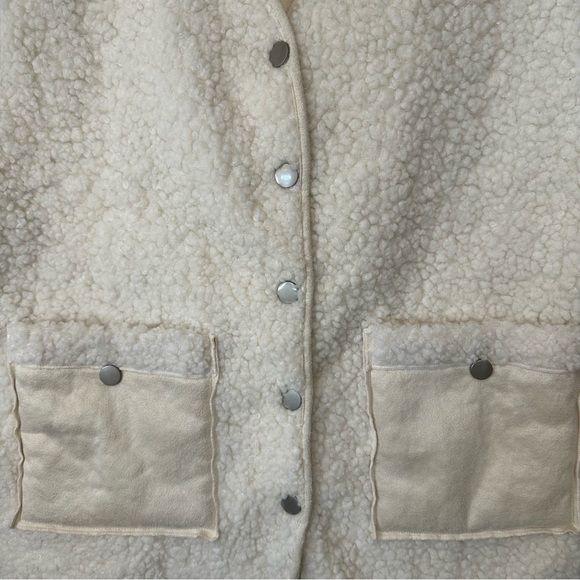 Cherish Cream Button-Up Sherpa Vest - Picture 4 of 11